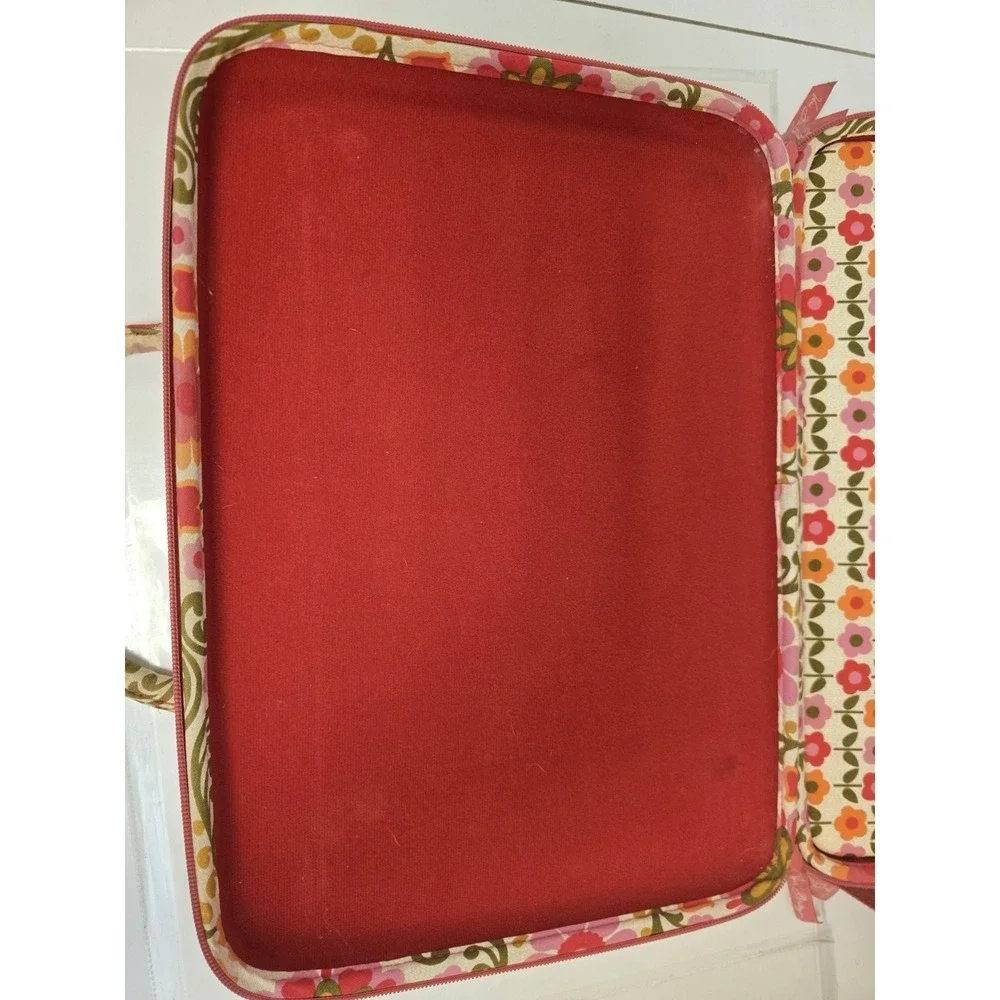 Vera Bradley Hard Shell Laptop Computer Case Bag Folkloric Retired Strap VTG